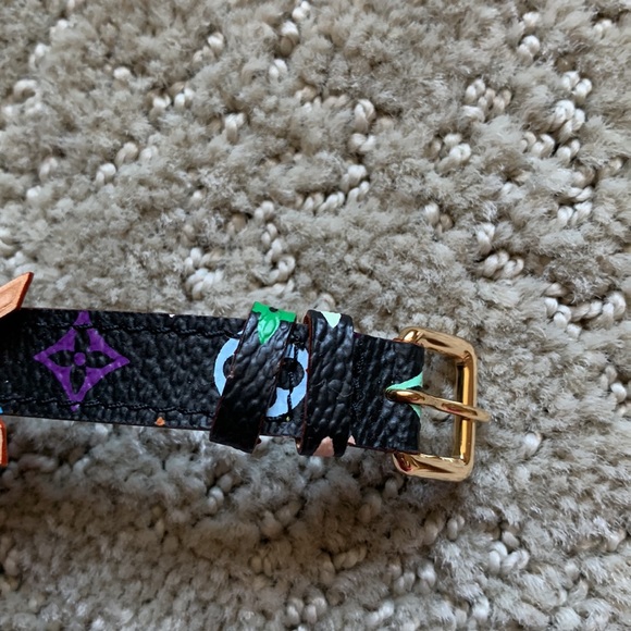 Louis Vuitton Black Multicolore Porto Address Bracelet - Picture 5 of 9